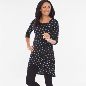 Chico's Grommet Dot High-Low Tunic **Chico's size 2 - US size L/12**